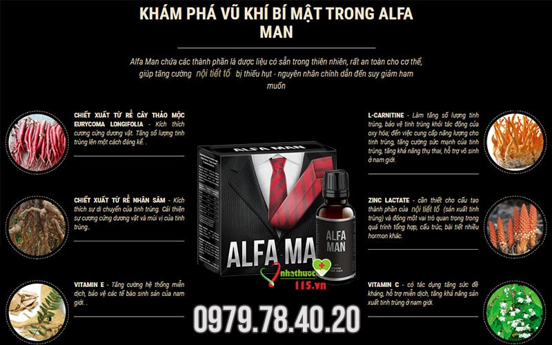 thành phần alfa man