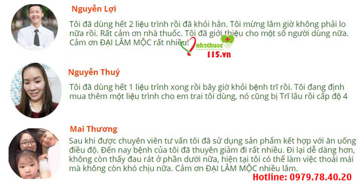 Khách hàng đánh giá Đại lâm Mộc