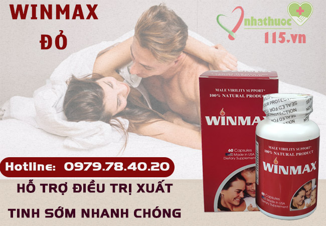 Winmax đỏ viên uống hỗ trợ điều trị xuất tinh sớm từ Hoa Kỳ