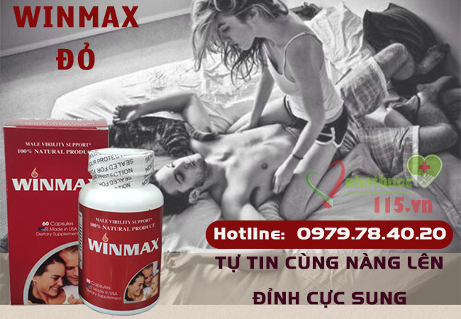 Winmax đỏ viên uống hỗ trợ điều trị xuất tinh sớm từ Hoa Kỳ