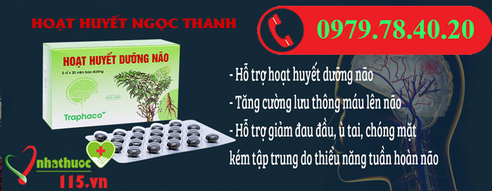 Công dụng Hoạt huyết dưỡng não Traphaco