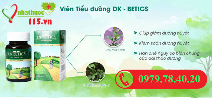 Công dụng Viên uống hỗ trợ điều trị tiểu đường DK Betic