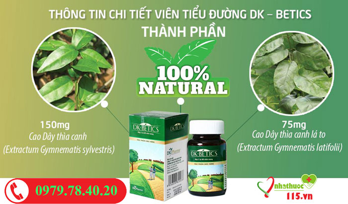 Thành phần Viên uống hỗ trợ điều trị tiểu đường DK Betic