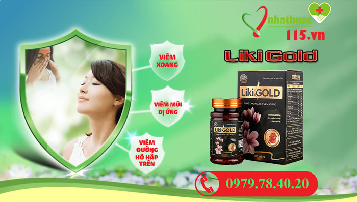 Viên uống Liki Gold hỗ trợ điều trị viêm xoang