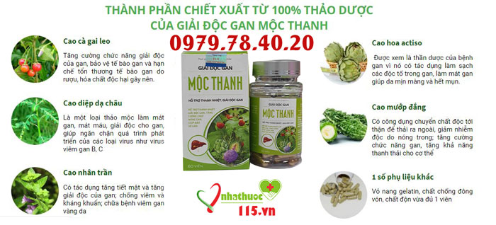 thành phần giải độc gan mộc thanh