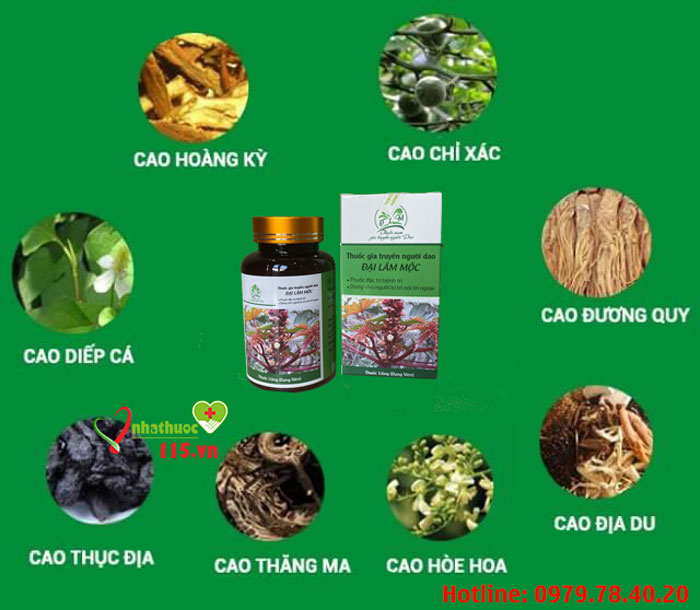 Thành phần Đại Lâm Mộc