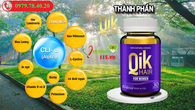 Thành phần kích thích mọc tóc Qik Hair