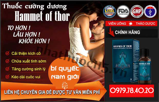 Nam giới đánh giá về thuốc cường dương hammer of thor